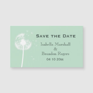 Affordable Mint Dandelion Save the Date Magnet