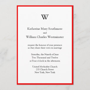 Affordable Monogram Wedding Invitations