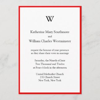 Affordable Monogram Wedding Invitations