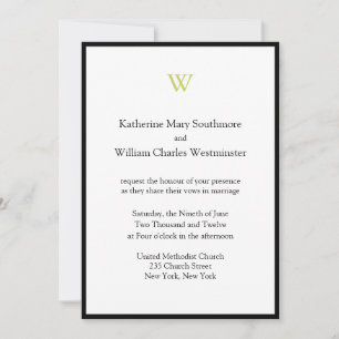 Affordable Monogram Wedding Invitations