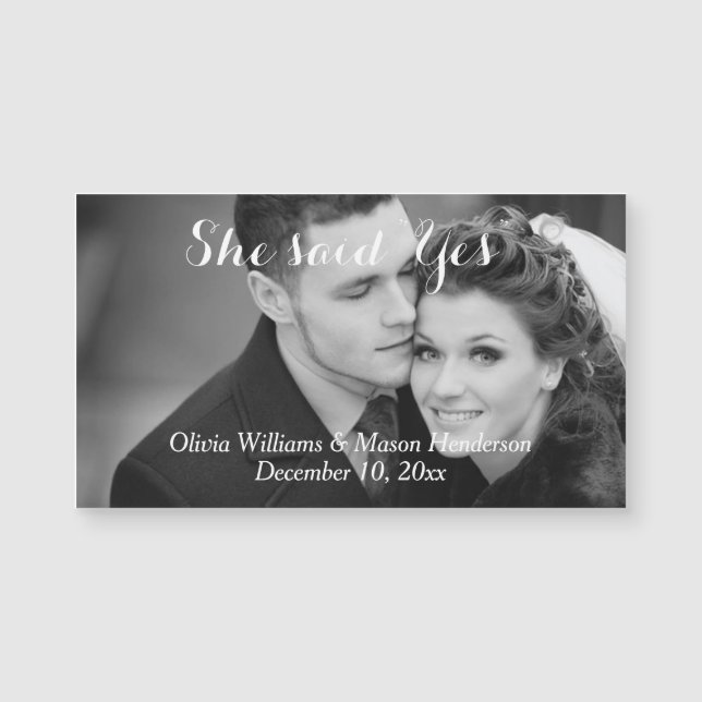 Affordable Photo Save the Date Magnet (Front)