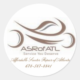 Affordable Scooter Repair of Atlanta Classic Round Sticker