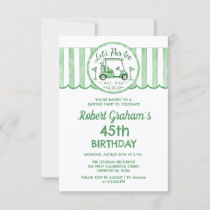 Affordable SURPRISE PARTY 45th Birthday Golf Theme Invitation