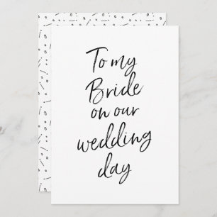 Affordable To my bride on our wedding day Invitation