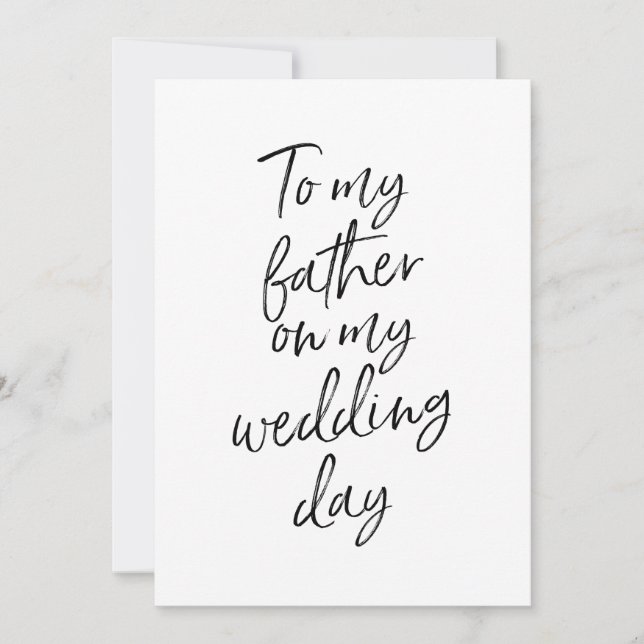 Affordable To my father on my wedding day Card (Front)
