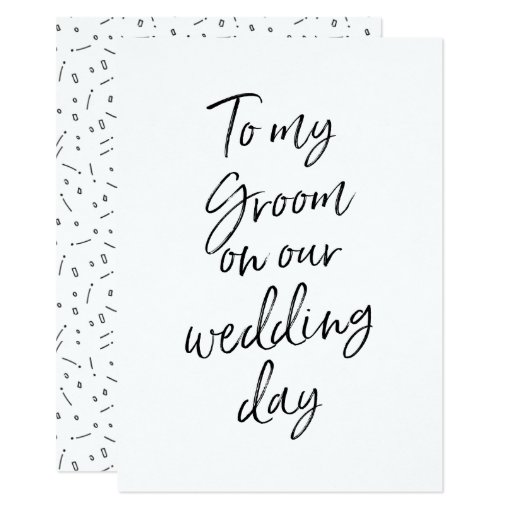 Image of Affordable To my groom on our wedding day Invitation