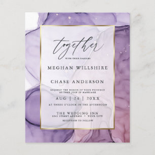 Affordable Wedding Cust Lavender Rose Abstract Ink
