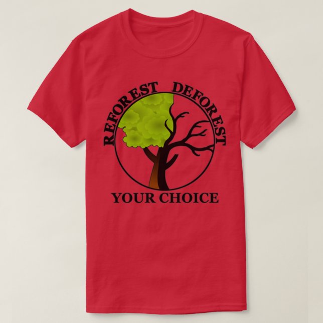 Afforestation or deforestation T-Shirt (Design Front)
