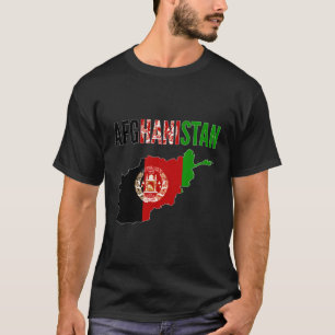 Afghan Afghanistan Country Map Flag T-Shirt