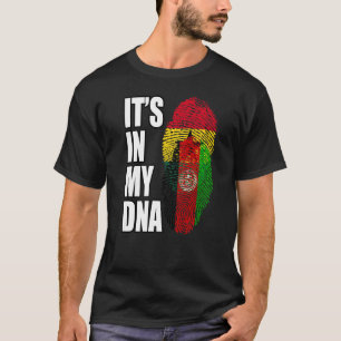 Afghan And Ghanaian Mix Dna Flag Heritage T-Shirt