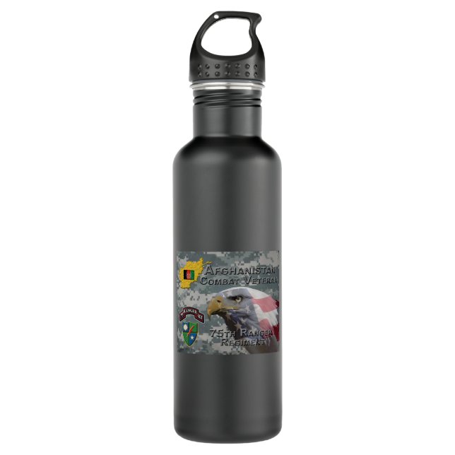 Afghan Combat Veteran 75th Ranger Regiment 710 Ml Water Bottle (Front)