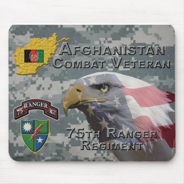 Afghan Combat Veteran 75th Ranger Regiment Mouse Mat (Front)