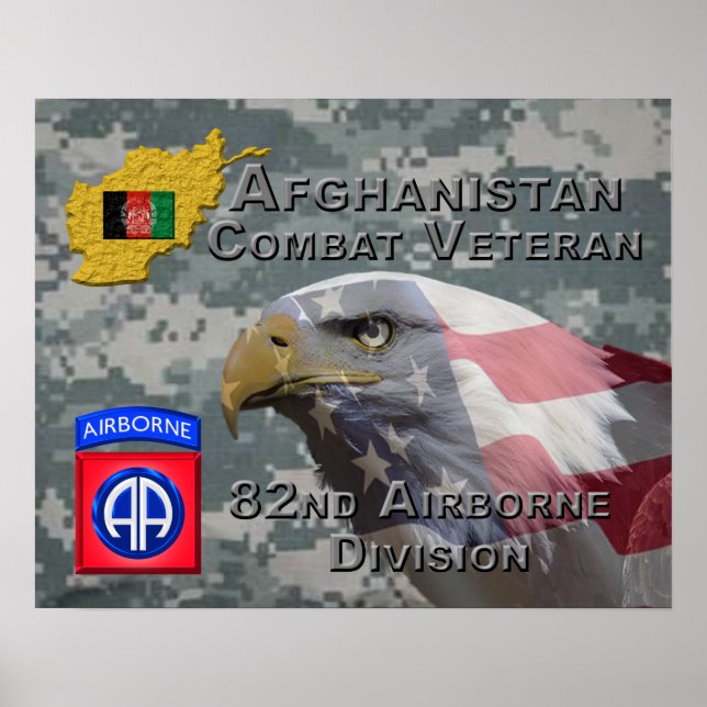 “Afghan Combat Veteran” - 82nd Airborne Division Poster (Front)