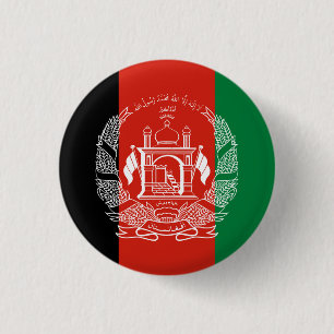 Afghan Flag, Flag of Afghanistan 3 Cm Round Badge