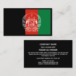 Afghan Flag, Flag of Afghanistan Business Card