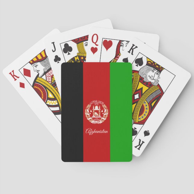 Afghan Flag Games, Afghanistan Playing Cards (Back)
