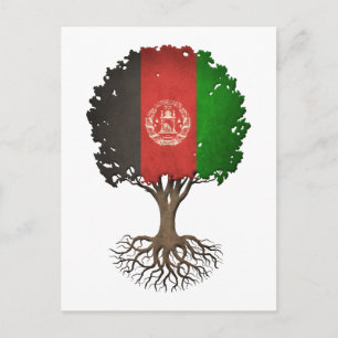 Afghan Flag Tree of Life Customisable Postcard