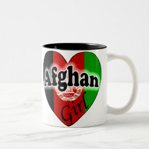 Afghan Girl Two-Tone Coffee Mug