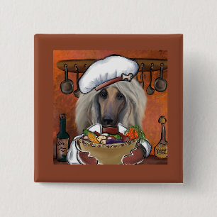 Afghan Hound        15 Cm Square Badge