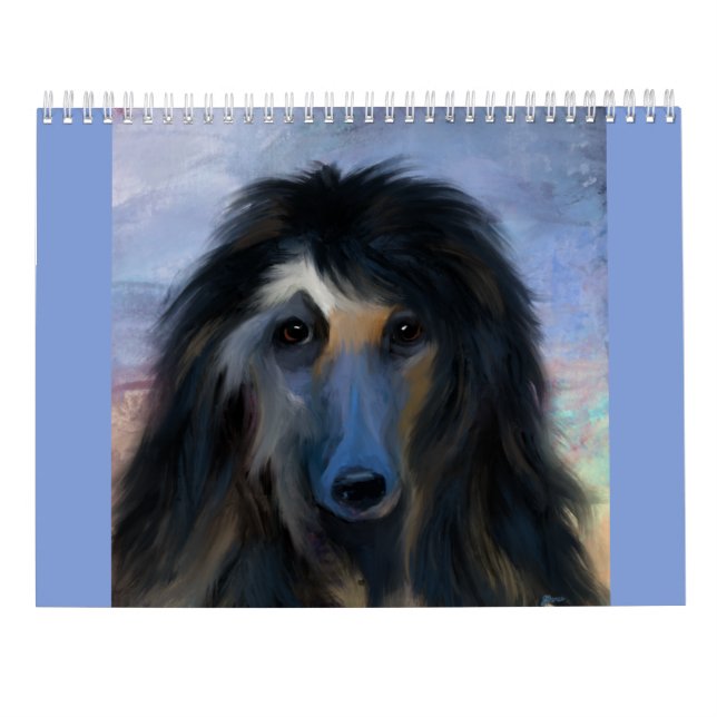 Afghan Hound 2025 Calendar (Back)