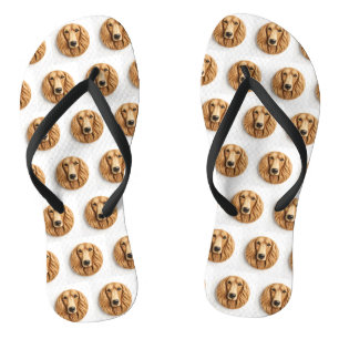 Afghan Hound 3D Inspired Flip Flops