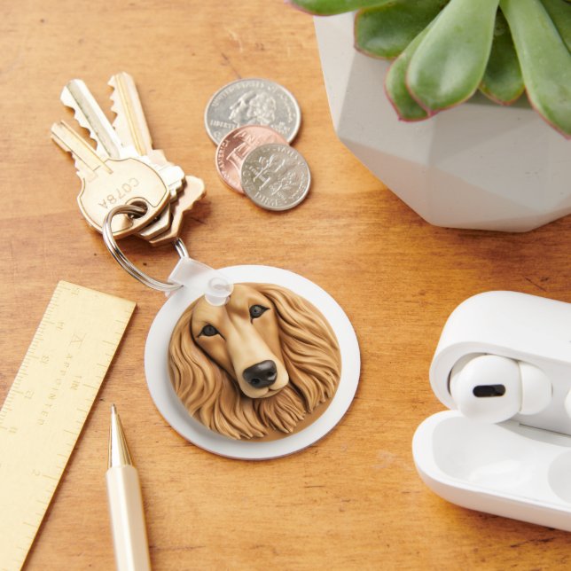 Afghan Hound 3D Inspired Key Ring (Desk)
