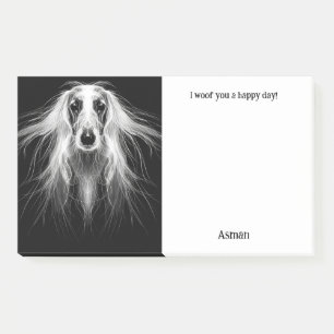 Afghan Hound Abstract Art Dog Name Post-it Notes