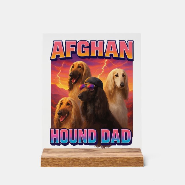 Afghan Hound Acrylic Sign (Front)