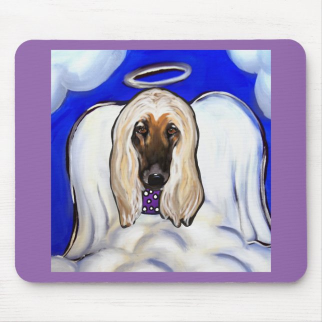 Afghan Hound Angel Mouse Mat (Front)