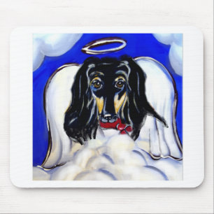 Afghan hound angel mouse mat