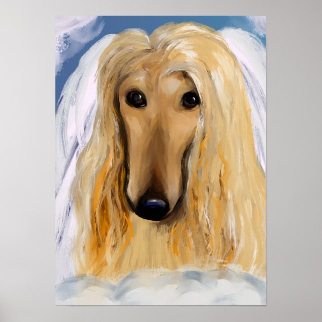 Afghan Hound Angel       Poster (Front)