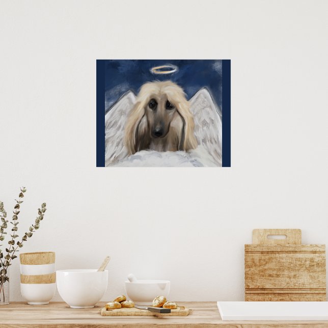 Afghan Hound Angel Poster (Kitchen)