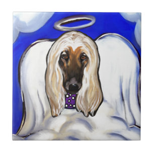 Afghan Hound Angel Tile