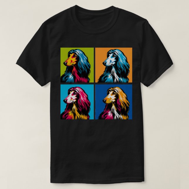 Afghan Hound Art Dog Lovers T-Shirt (Design Front)