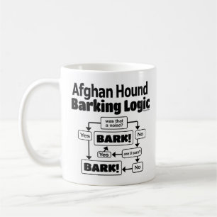 Afghan Hound Barking Logic Coffee Mug
