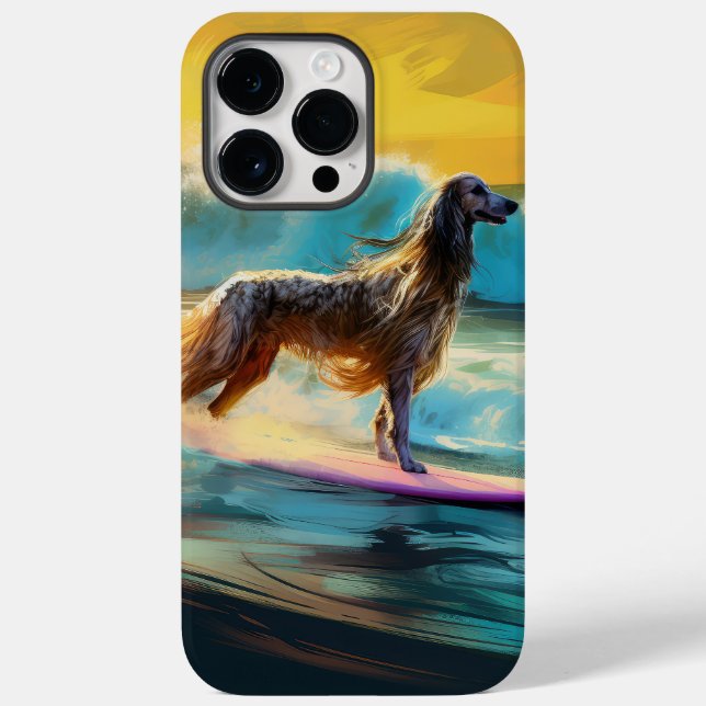 Afghan Hound Beach Surfing Painting  Case-Mate iPhone Case (Back)