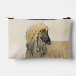 Afghan Hound Black Masked Red Painting Pet Dog Art Accessory Pouch