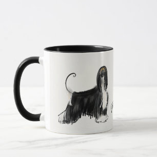Afghan hound black&tan mug