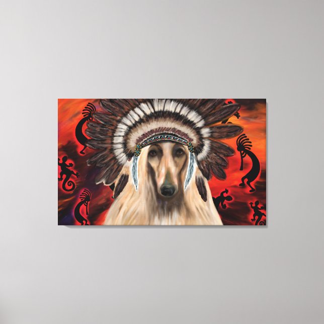 Afghan Hound Canvas Print (Front)