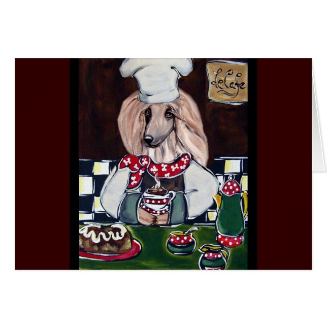 Afghan Hound Chef (Front Horizontal)