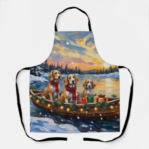 Afghan Hound Christmas Boat Holiday Apron