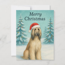 Afghan Hound Christmas Card - Holiday Card
