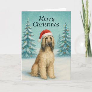 Afghan Hound Christmas Card - Holiday Card
