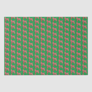 Afghan Hound Christmas Dog Silhouette Green Tissue Paper