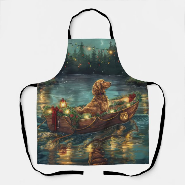 Afghan Hound Christmas Festive Voyage Apron (Front)
