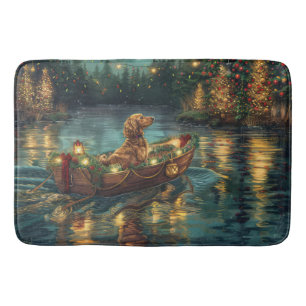 Afghan Hound Christmas Festive Voyage Bath Mat