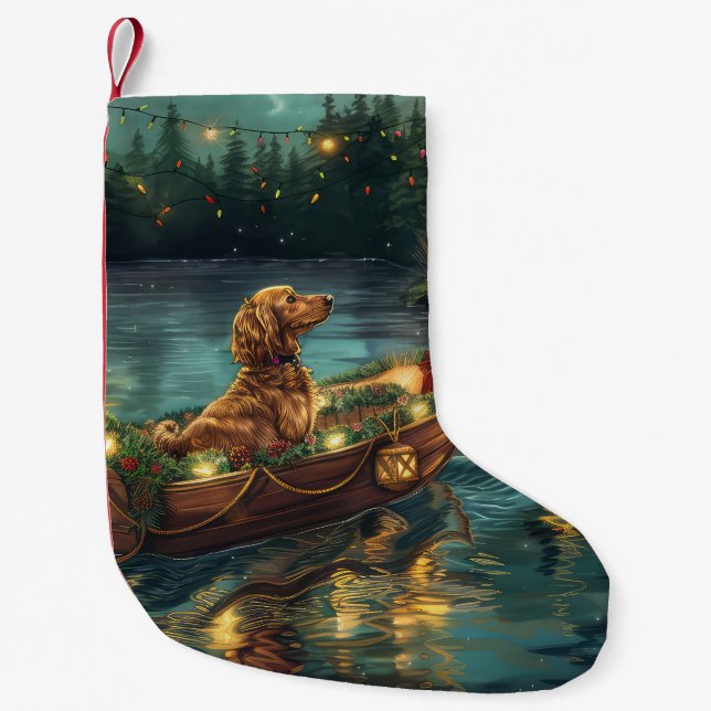 Afghan Hound Christmas Festive Voyage Small Christmas Stocking (Front)