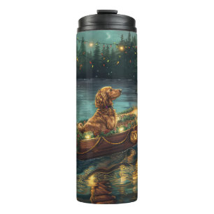 Afghan Hound Christmas Festive Voyage Thermal Tumbler