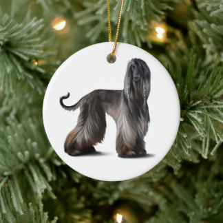 Afghan Hound Christmas Ornament