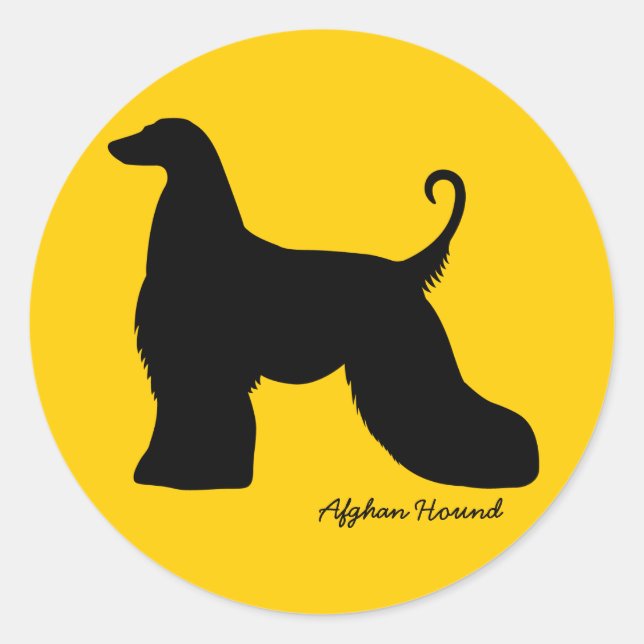 Afghan Hound Classic Round Sticker (Front)